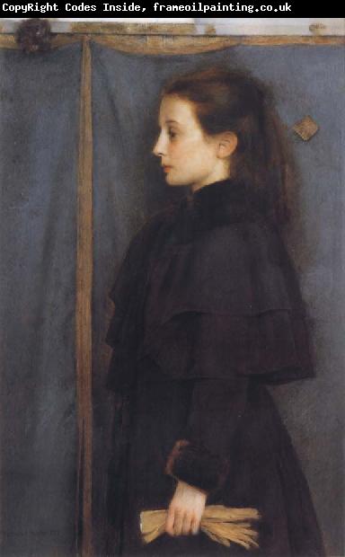 Fernand Khnopff Portrait of Jeanne de Bauer